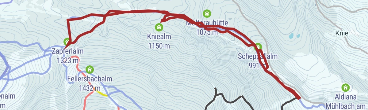 Route map: Dämmerungstour Zapferlalm